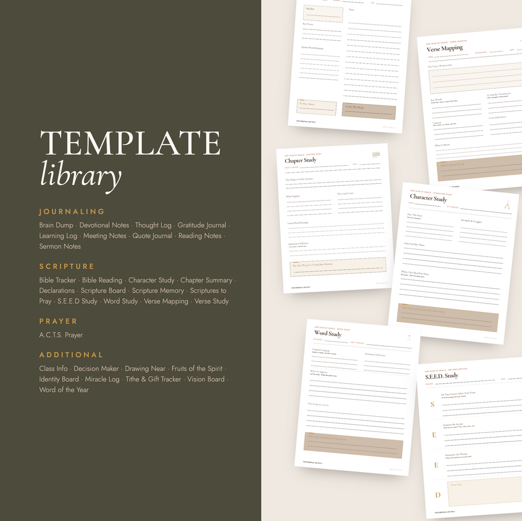Her Quiet Time – Digital Bible Study & Prayer Journal for GoodNotes, iPad, Printable